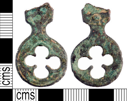 Medieval Strap Ends - with Acorns and Quatrefoil