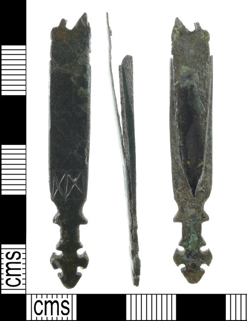Strap End with Narrow Medieval Acorn