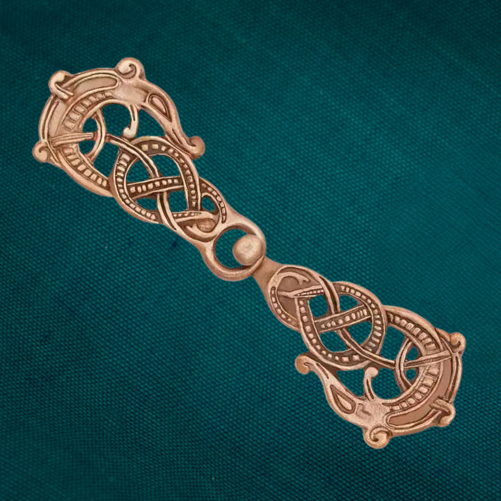 Viking style cloak clasp, cast in solid bronze