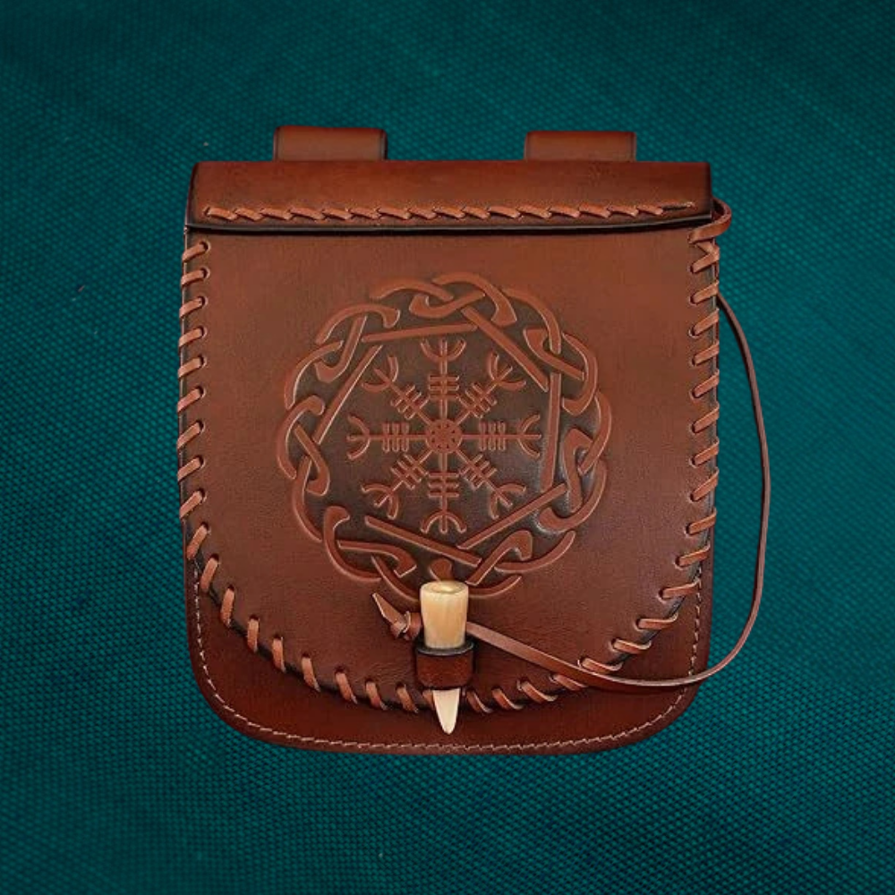 Modern Viking Medieval Leather Purse for Practical Use