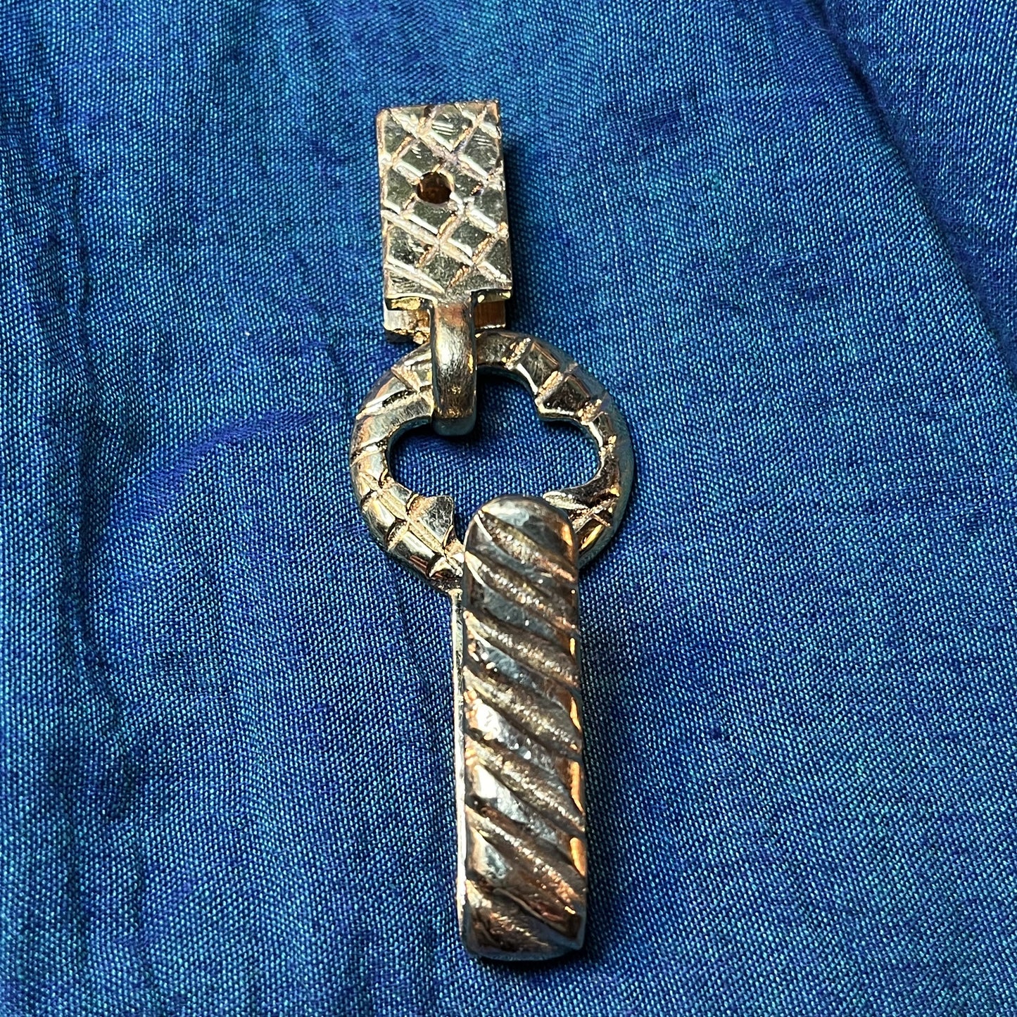 Medieval Quatrefoil Belt Hook/Hanger in Brass