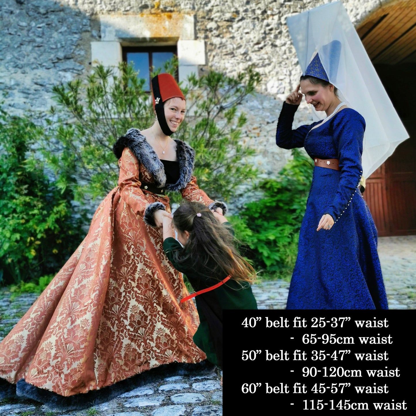 15th Century 2" Wide Woman's Belt to Wear in a Burgundian Style