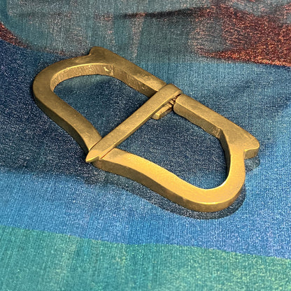 Late medieval - 2.5 inch brass buckle for a large belt