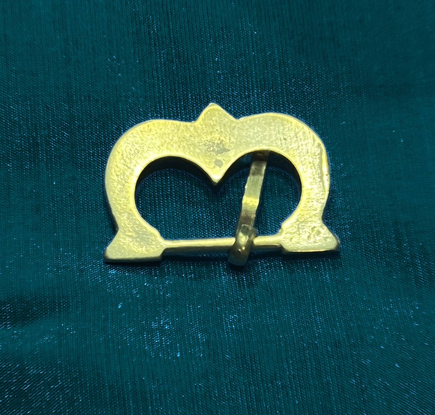 14th century - set of 2 solid brass buckles for 3/4 strap