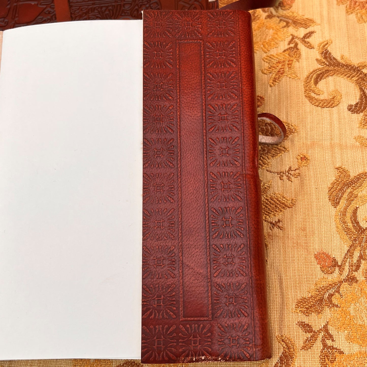 Celtic Cross Writing Book in Burgundy Leather