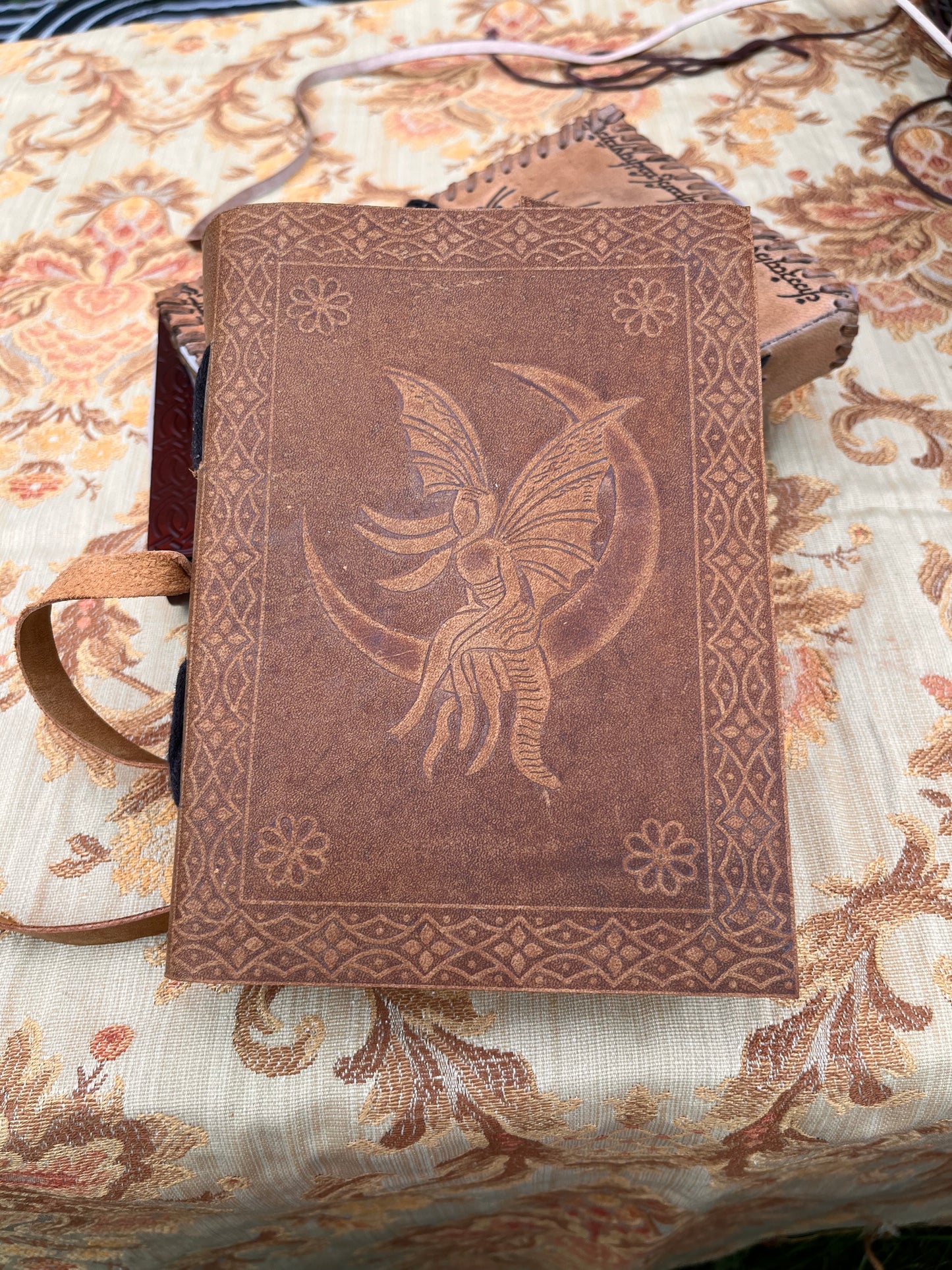 Flying Fairy Journal in Soft Brown Leather