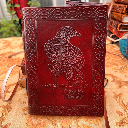 Raven Journal in Burgundy Leather