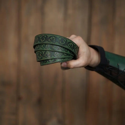 Medieval Embossed Belt for Elven Fantasy Style
