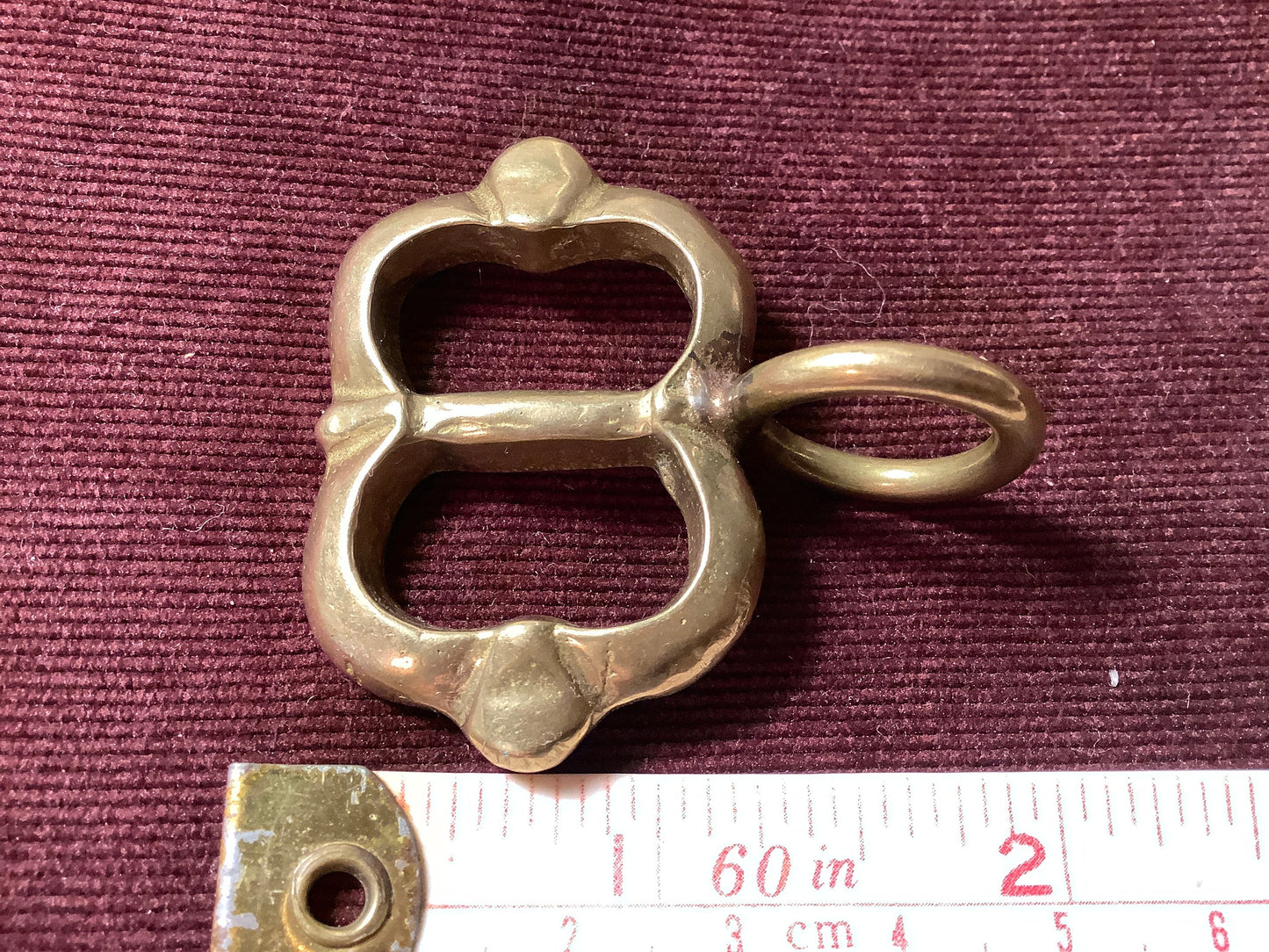 Brass or Silver Sliding Buckles with Loops for Rapier Belt Hangers