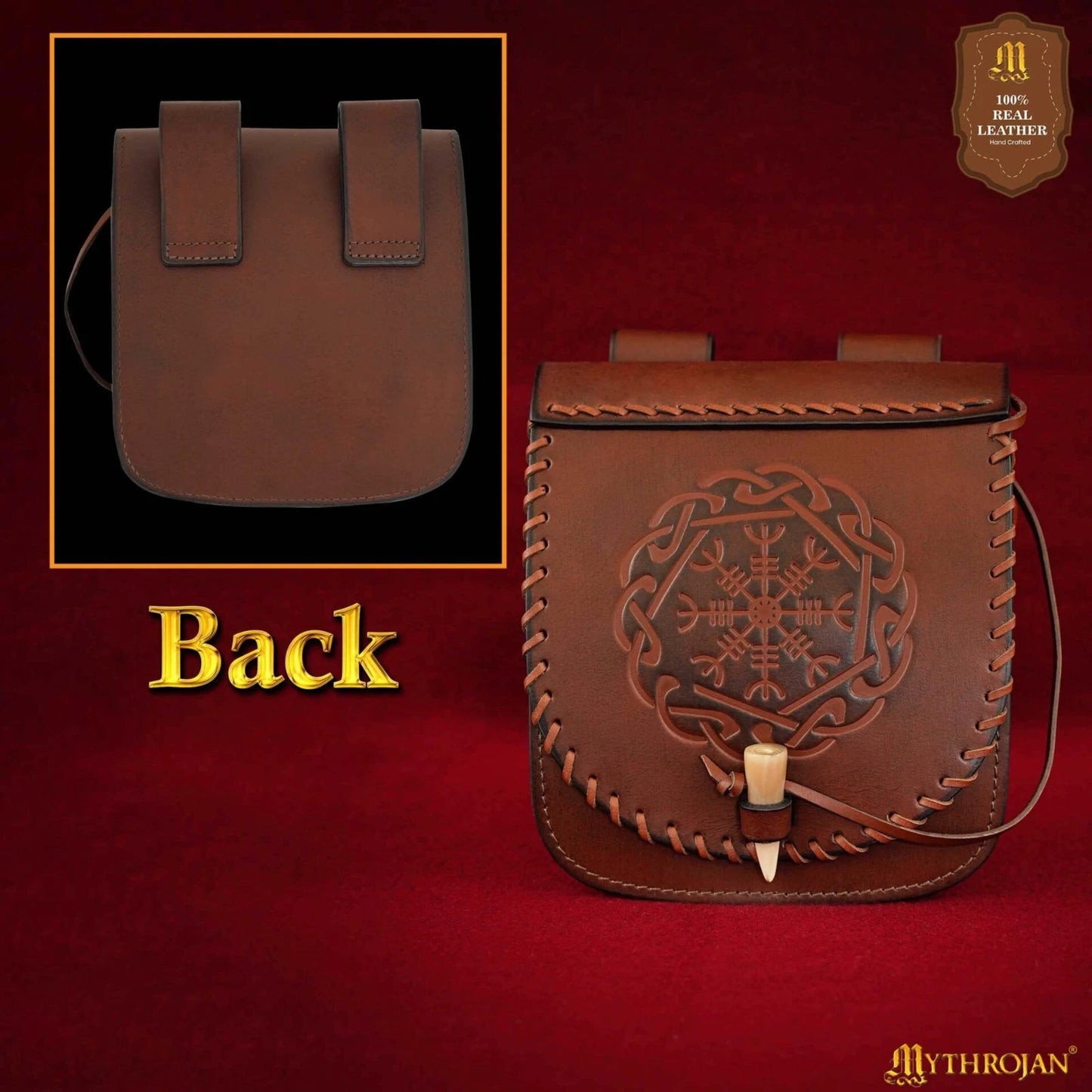 Modern Viking Medieval Leather Purse for Practical Use