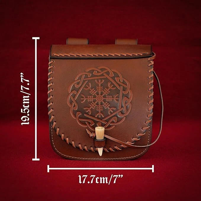 Modern Viking Medieval Leather Purse for Practical Use