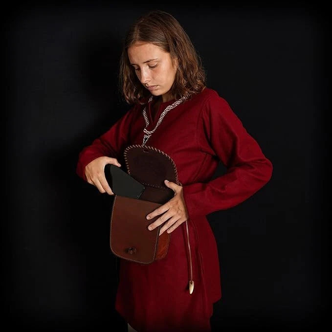 Modern Viking Medieval Leather Purse for Practical Use