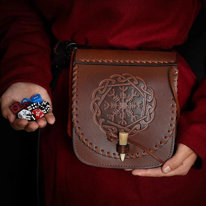Modern Viking Medieval Leather Purse for Practical Use