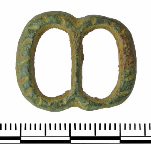 Small Brass Medieval Double Buckle - (set of 2)