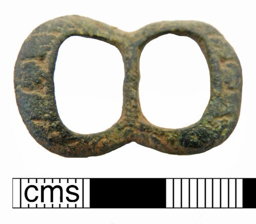 Incised Medieval Brass Double Buckle - Medium (set of 2)