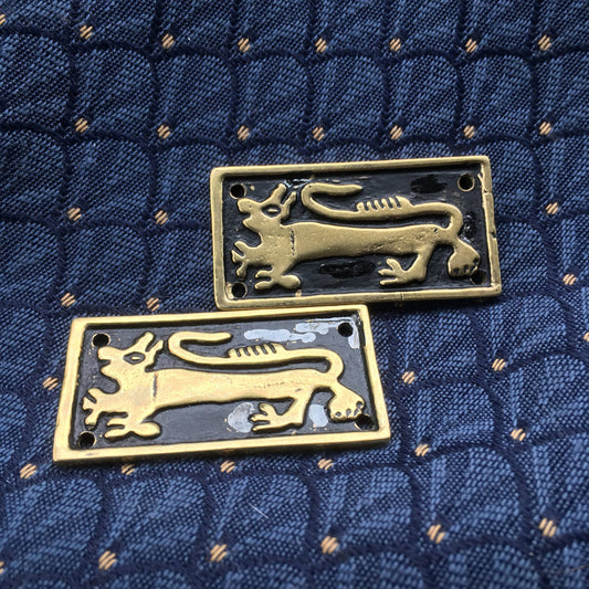 Belt Plaques - Niello Beasts (set of 2)