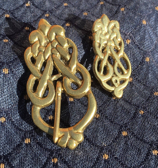 Ornate Buckle and Strap End from the early middle ages