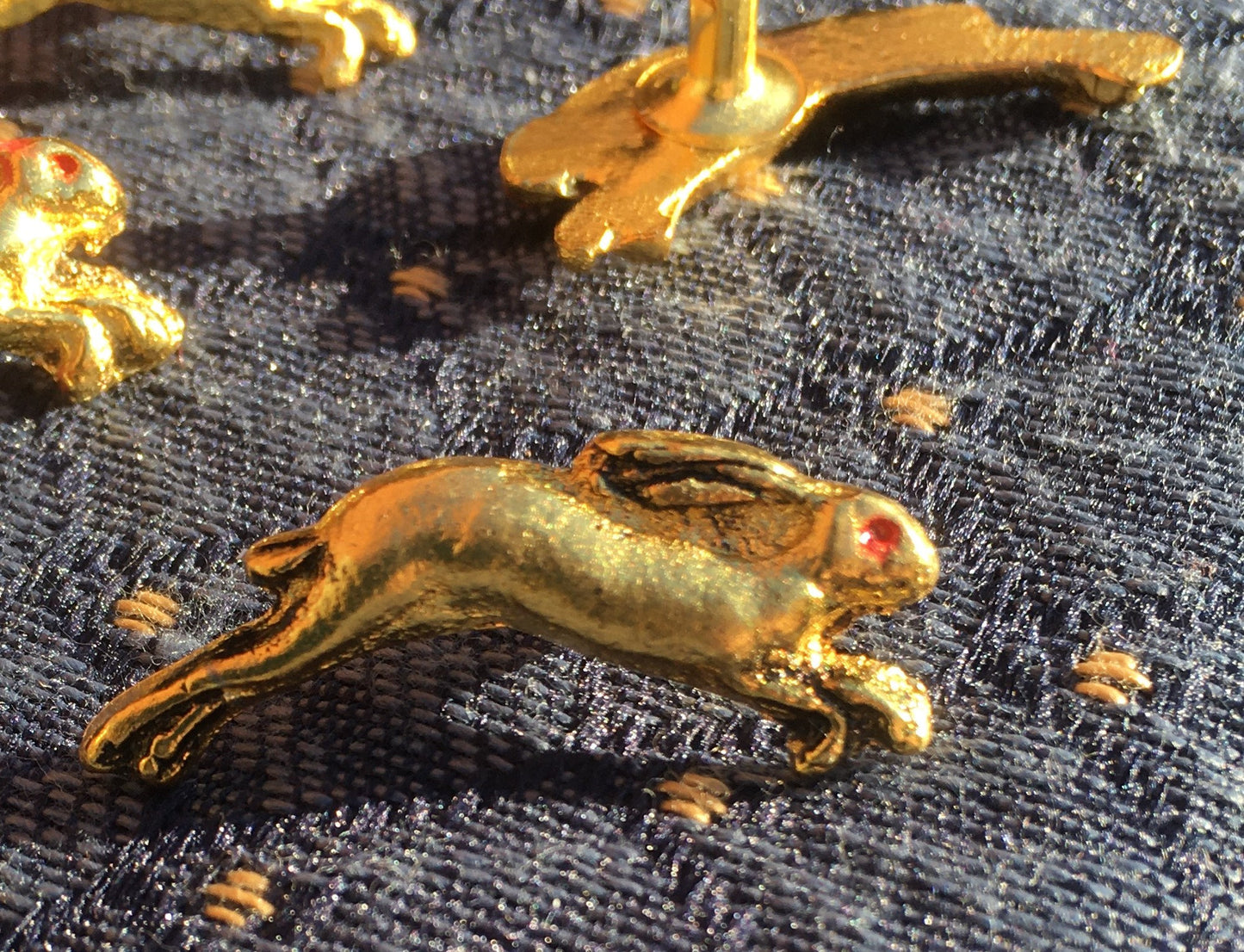 Medieval Hares - Decorative Brass Leather Studs