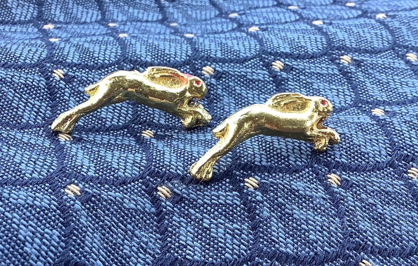 Medieval Hares - Decorative Brass Leather Studs