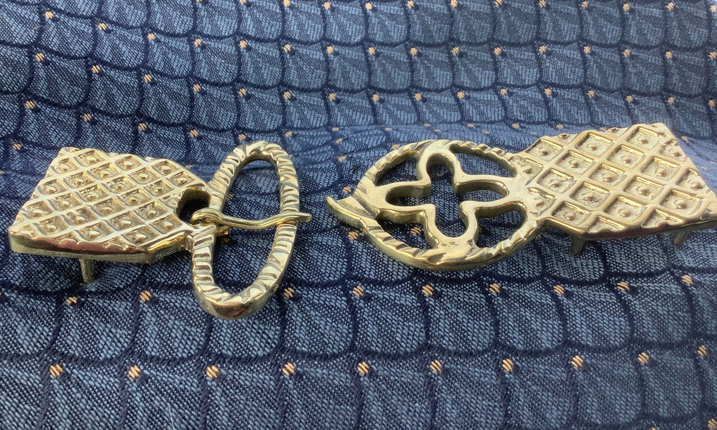 Medieval Buckle and strap-end set - 2 pieces
