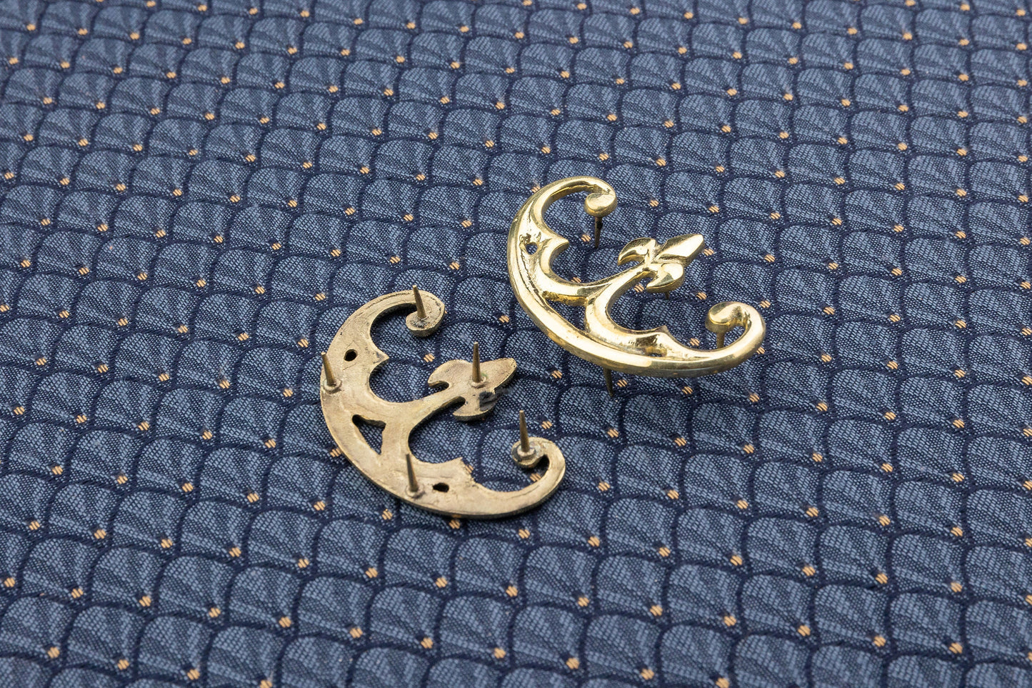 Kidney Purse Fittings in Silver and Gold (pair)