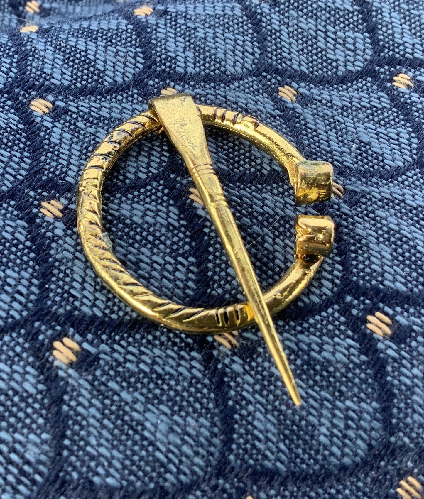 Small Penannular Medieval Brooch in Brass and Copper