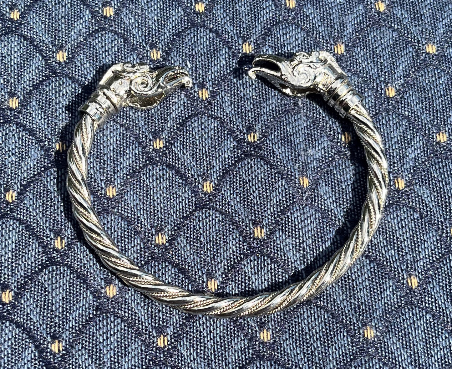 Viking Silver Wire Wrapped Bracelet