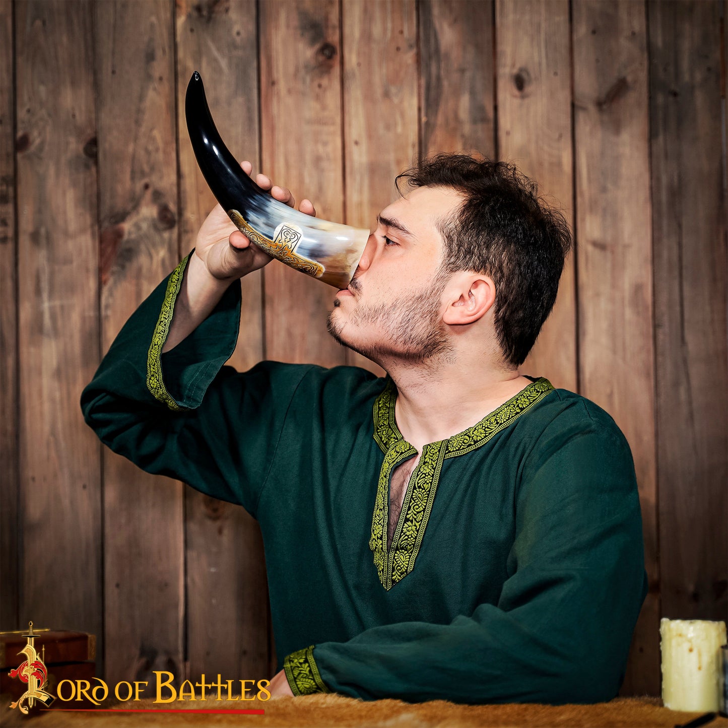 Celtic Cross Drinking Horn