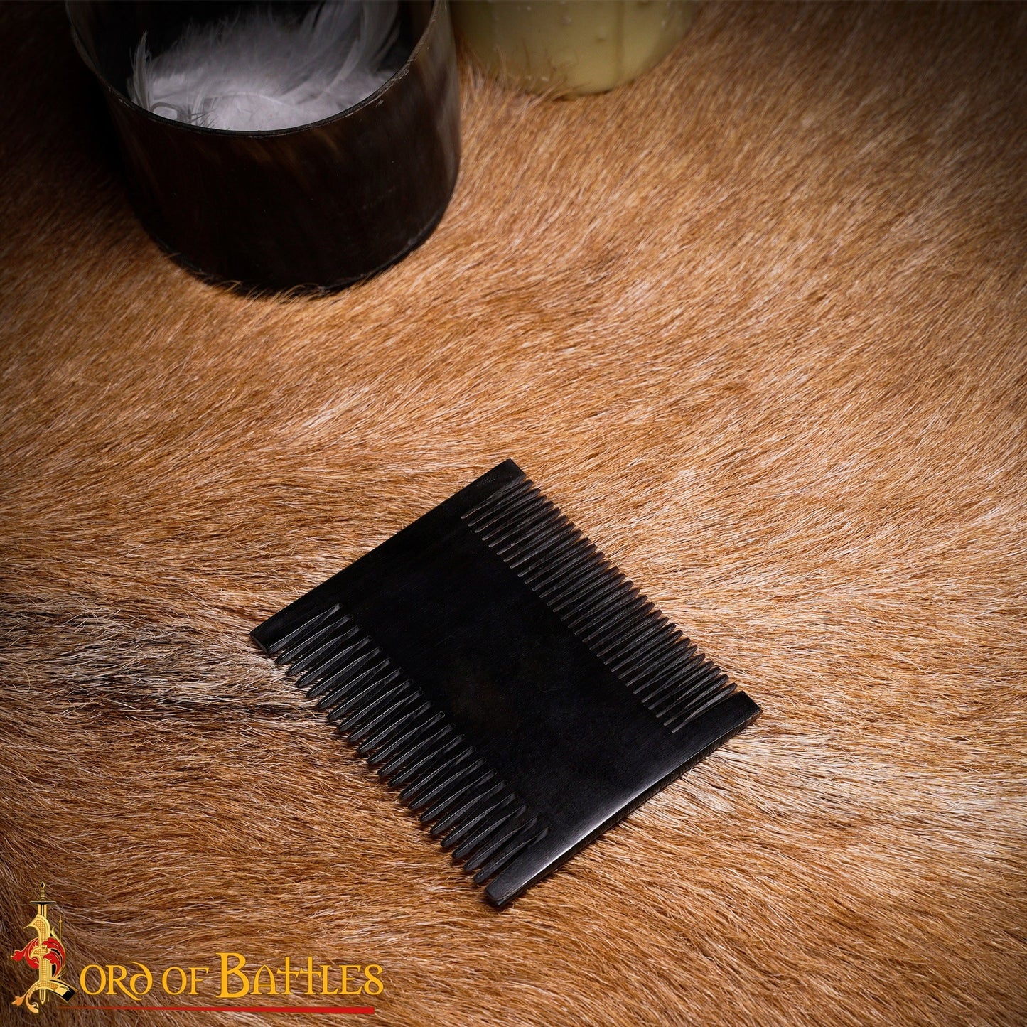 Authentic Real Horn Comb - Natural dark brown material