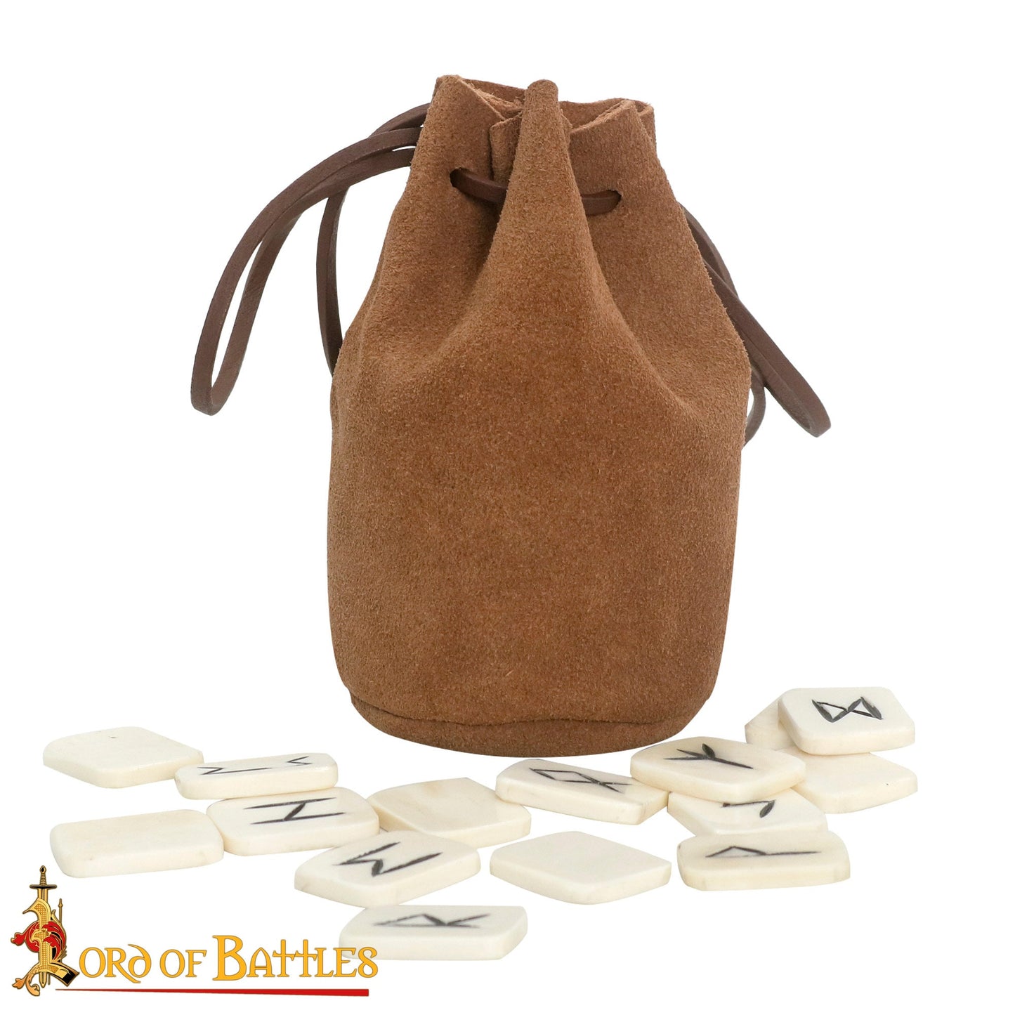 Gaming Runes with a Leather Bag