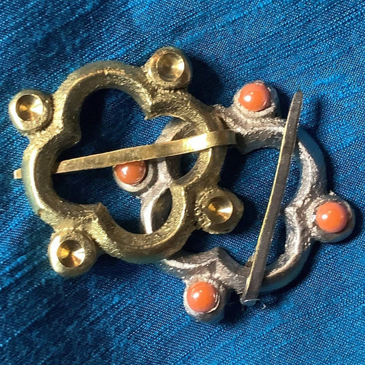 Brass Quatrefoil Medieval Brooch