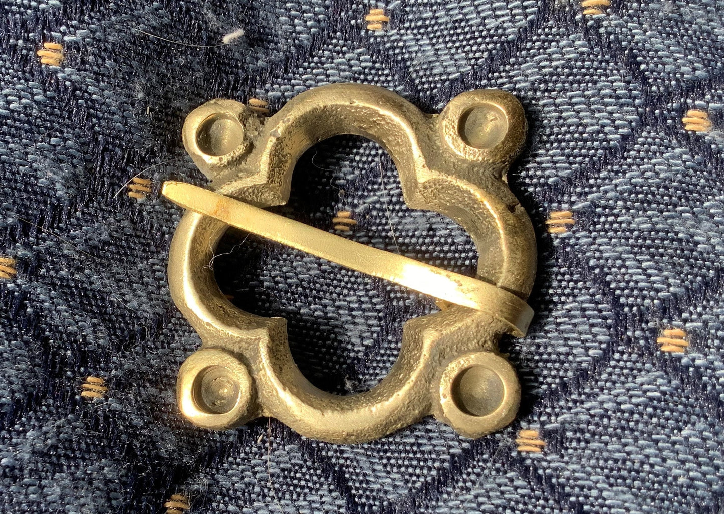 Brass Quatrefoil Medieval Brooch