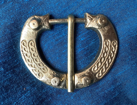 Boucle réplique romaine ou russe avec bornes à tête d'animal