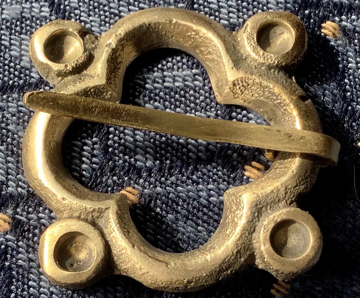 Brass Quatrefoil Medieval Brooch